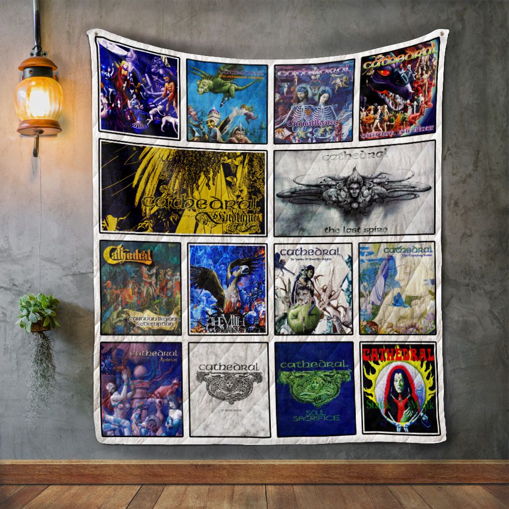 Cathedral Album Covers Quilt Blanket
