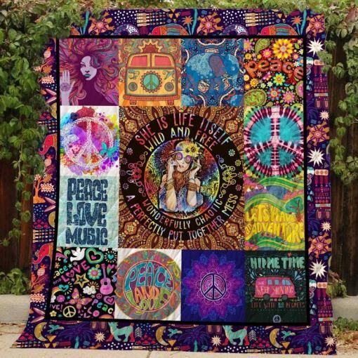 Hippie Wonderfully Chaotic Quilt Blanket Great Customized Gifts For Birthday Christmas Thanksgiving Perfect Gifts For Hippie