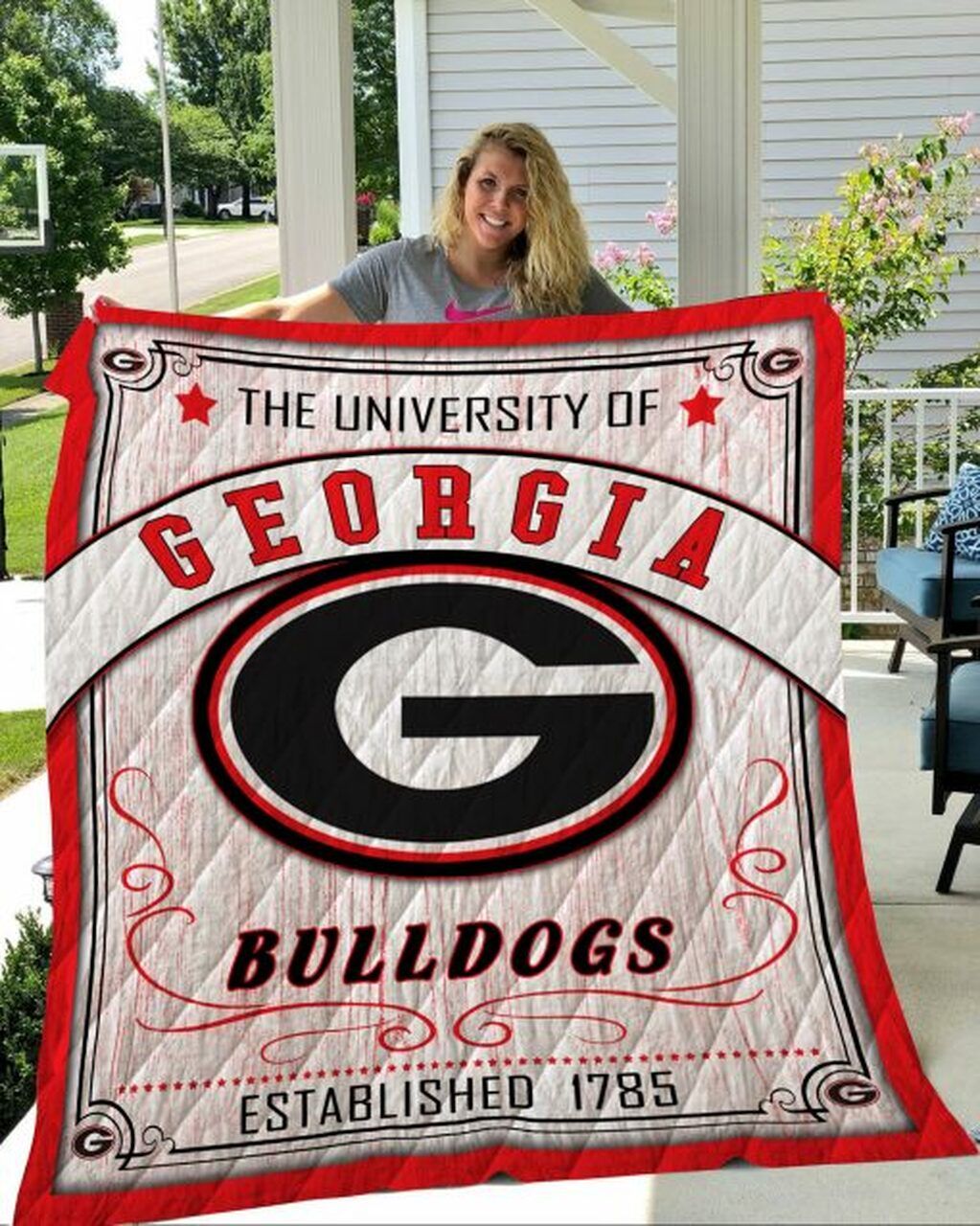 Ncaa Georgia Bulldogs Quilt Blanket #854