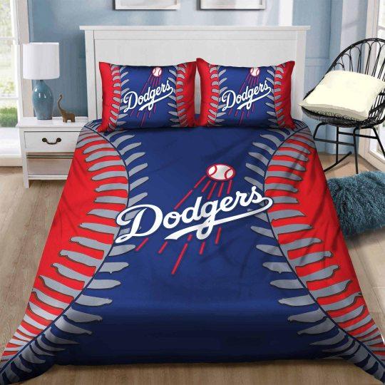 BEST Los Angeles Dodgers MLB blue red Duvet Cover Bedding Set1
