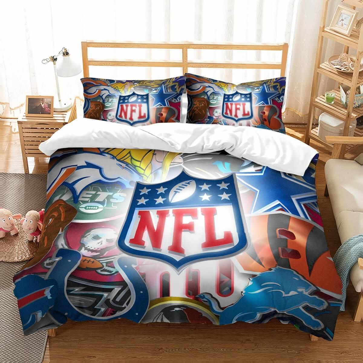 HOT Logo Teams Blue NFL Bedroom Set2
