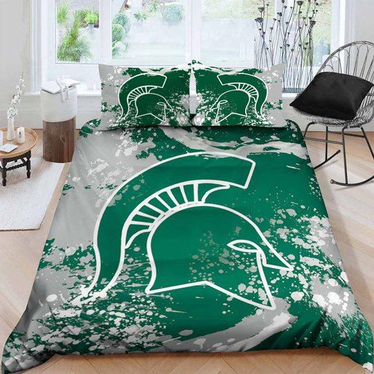 BEST Michigan State Spartans NCAA logo Duvet Cover Bedding Set1