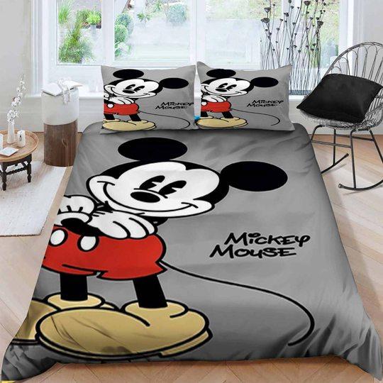 BEST Mickey Mouse grey Duvet Cover Bedding Set2
