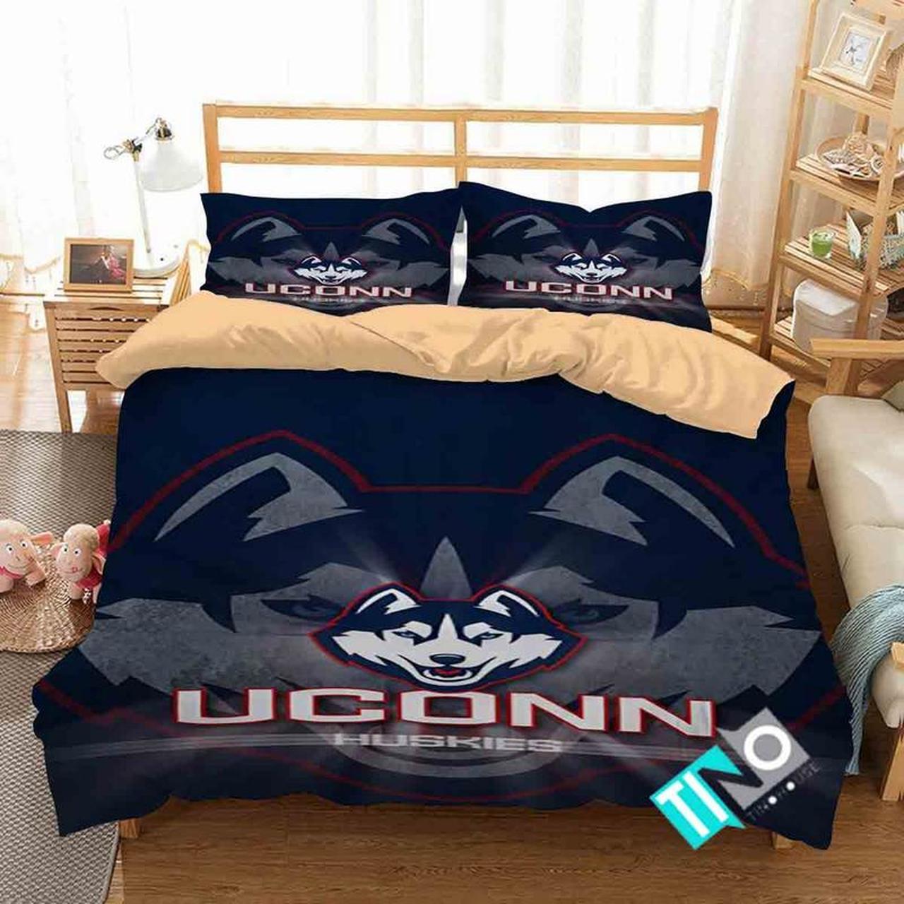 BEST UConn Huskies NCAA blue Duvet Cover Bedding Set1