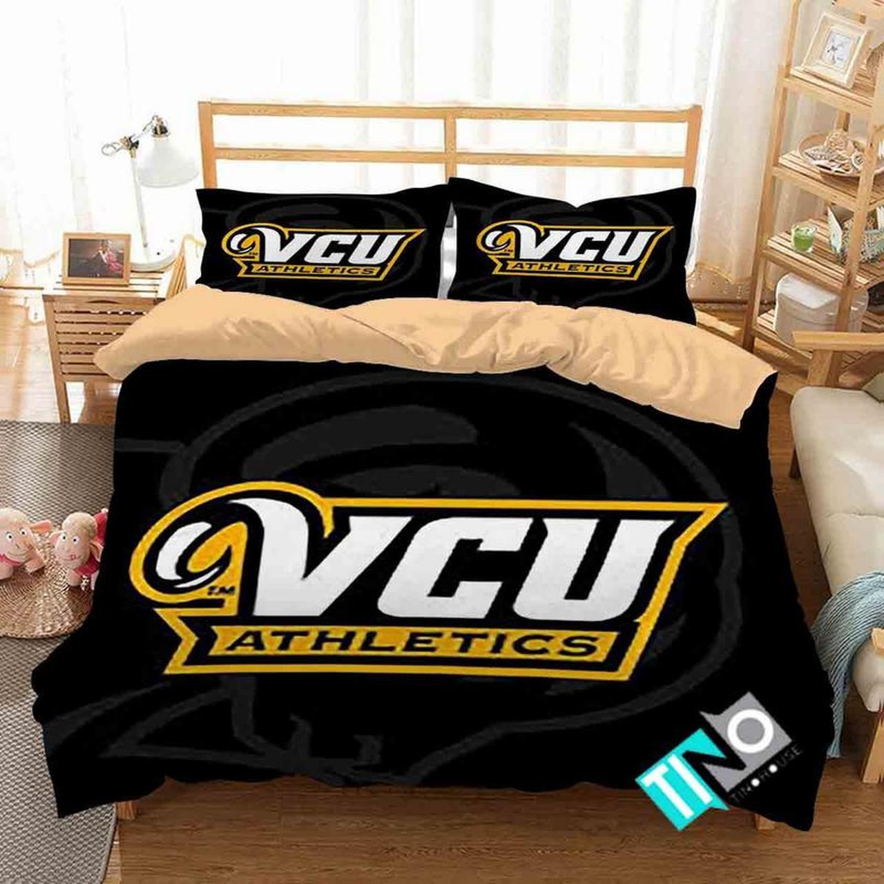 BEST VCU Rams NCAA black Duvet Cover Bedding Set1