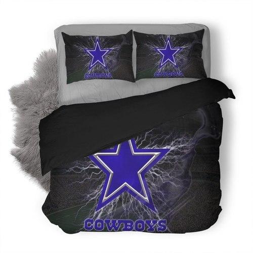 BEST Dallas Cowboys NFL violet black Duvet Cover Bedding Set1