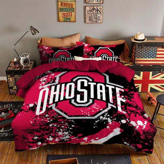 BEST Ohio State Buckeyes NCAA Duvet Cover Bedding Set1