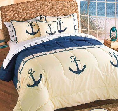 BEST Anchor white blue Duvet Cover Bedding Set2