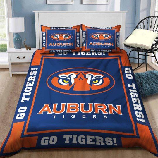 BEST Auburn Tigers NCAA Go Tigers Duvet Cover Bedding Set2