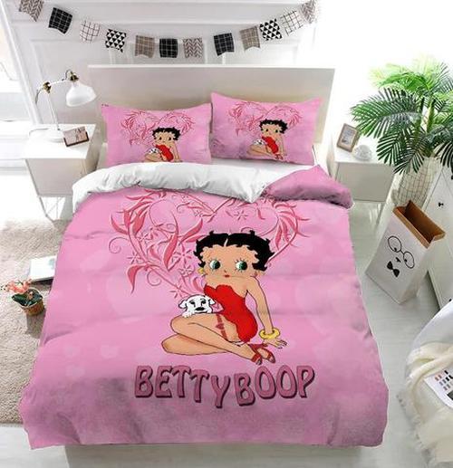 BEST Betty Boop Pink Duvet Cover Bedding Set1