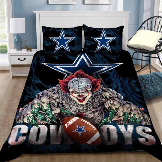 BEST Pennywise Dallas Cowboys NFL Duvet Cover Bedding Set2