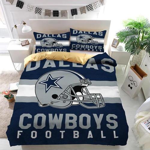BEST Dallas Cowboys NFL Football Logo Duvet Cover Bedding Set2