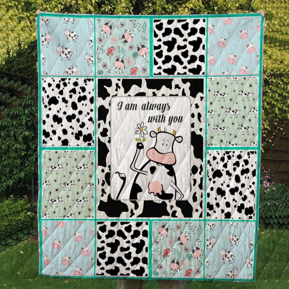 Cow I Am Always With You Quilt Blanket