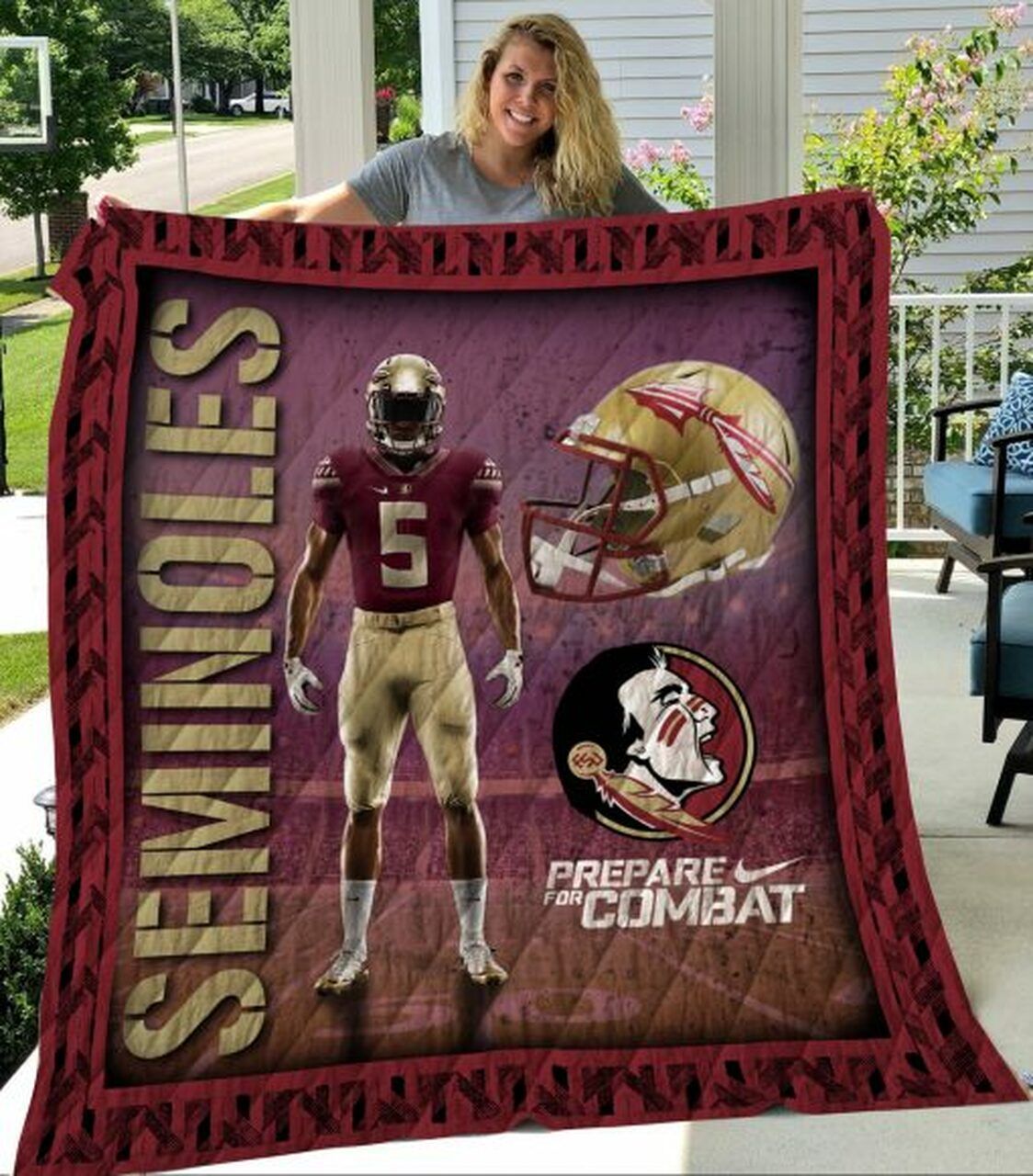 Ncaa Florida State Seminoles Quilt Blanket 67
