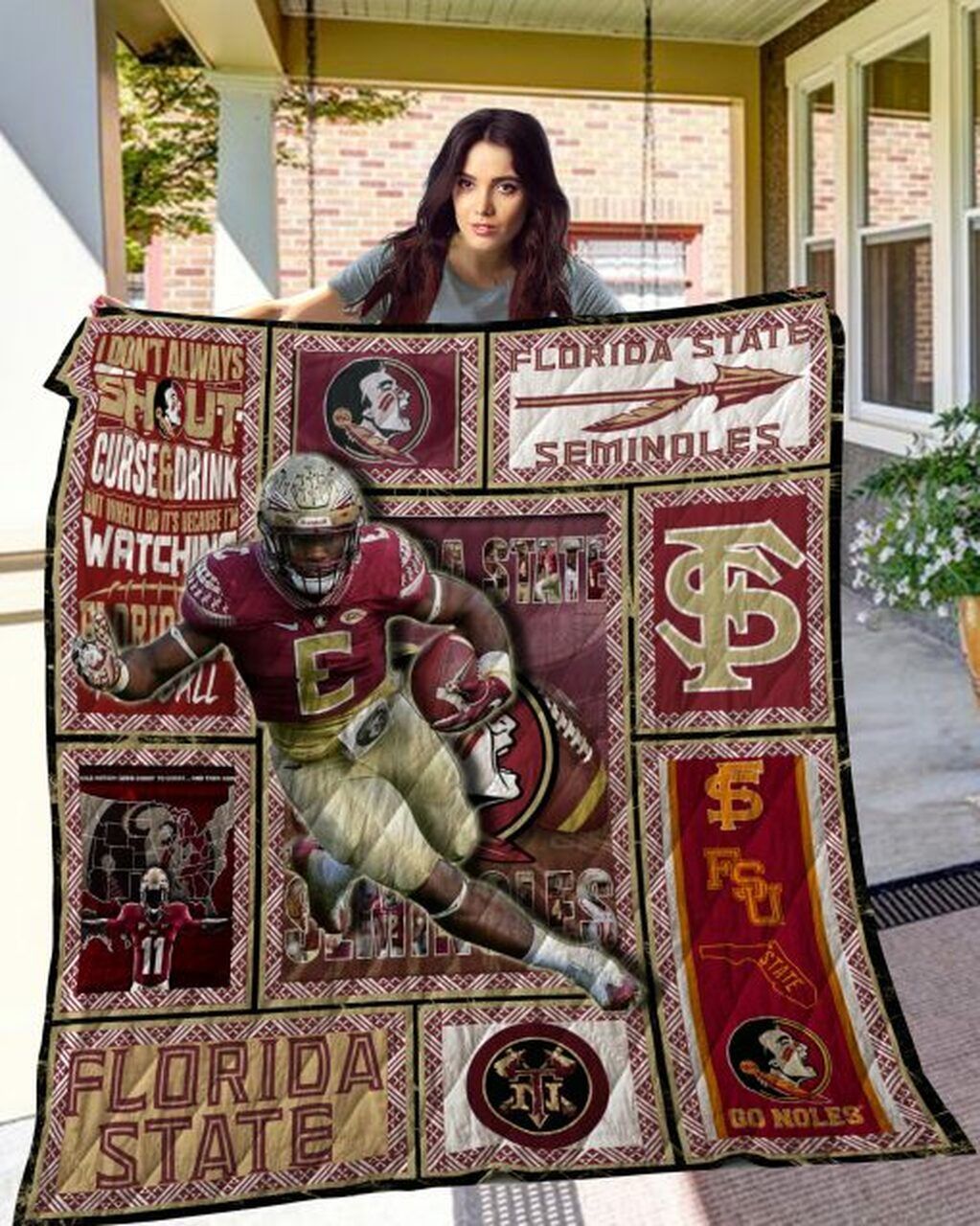 Ncaa Florida State Seminoles Quilt Blanket 69