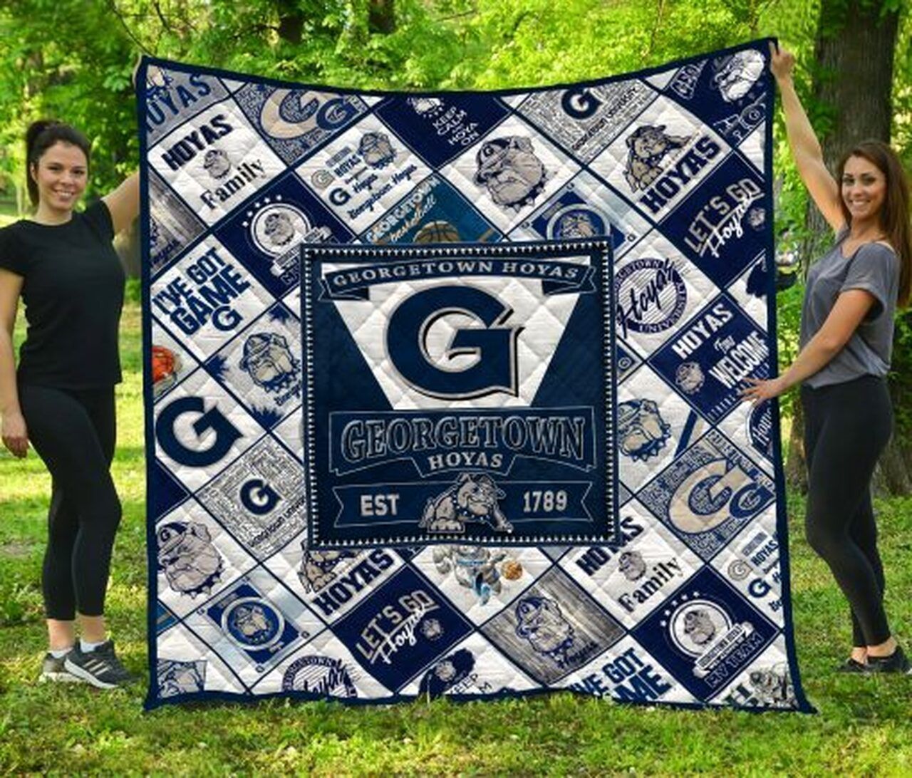 Ncaa Georgetown Hoyas Quilt Blanket 1216
