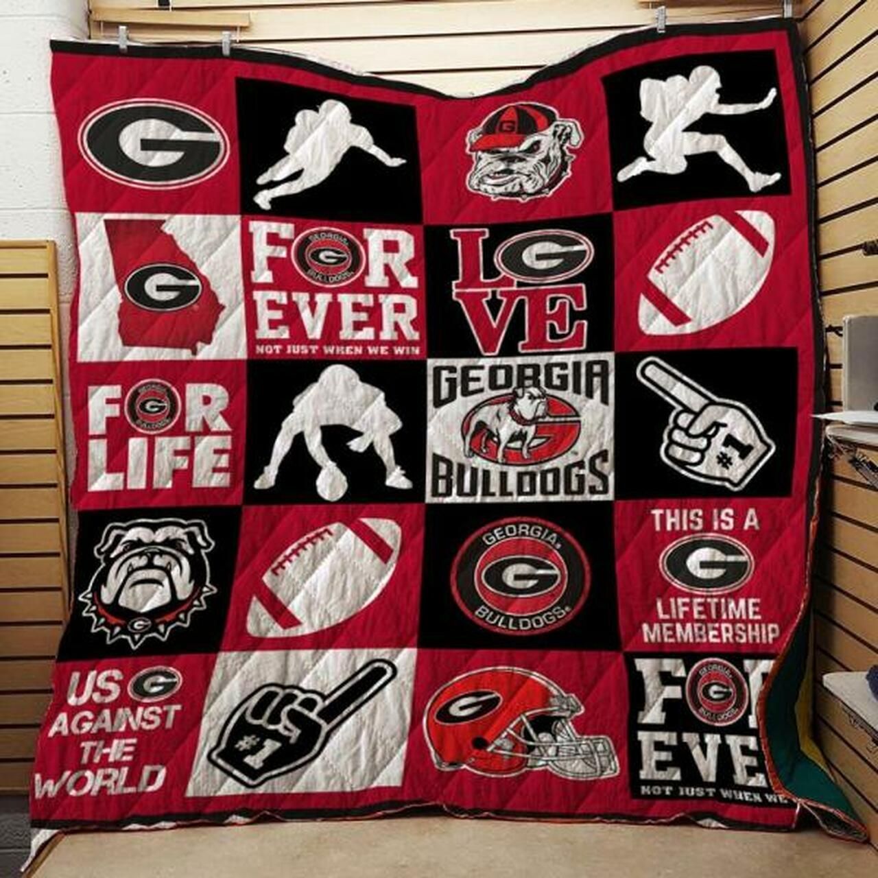 Ncaa Georgia Bulldogs Quilt Blanket 845