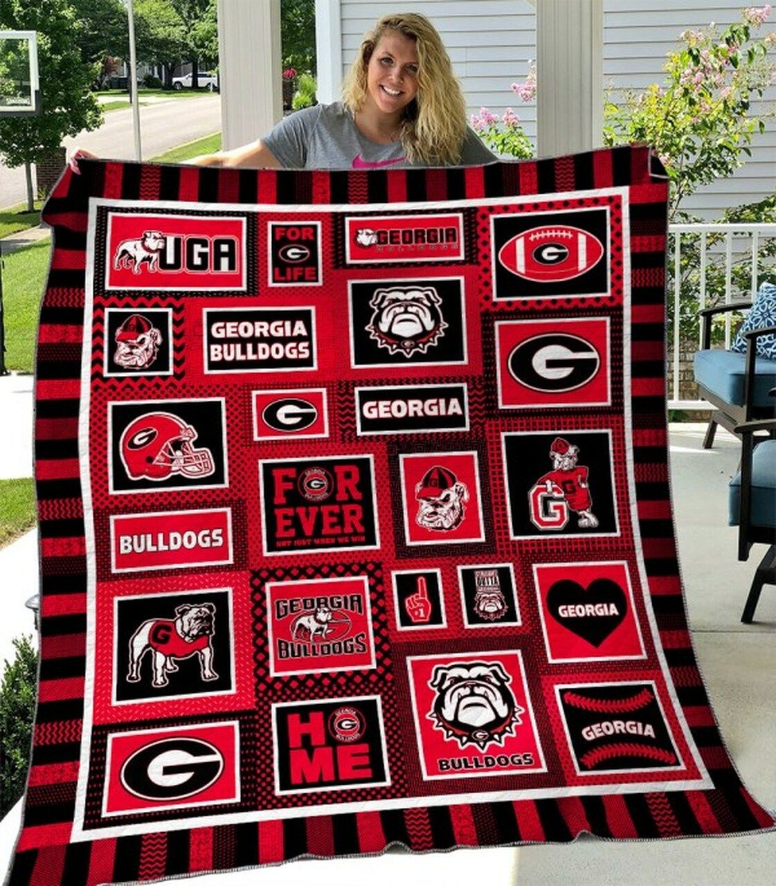 Ncaa Georgia Bulldogs Quilt Blanket 851