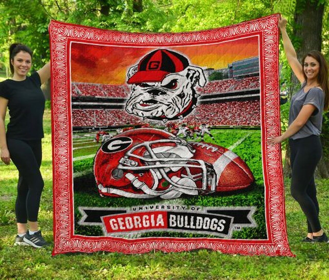 Ncaa Georgia Bulldogs Quilt Blanket 861