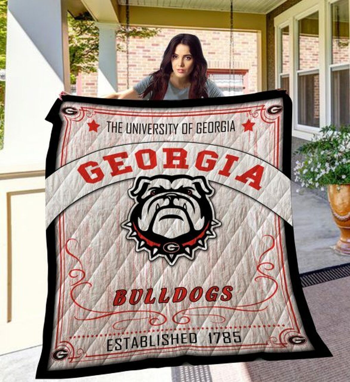 Ncaa Georgia Bulldogs Quilt Blanket 863
