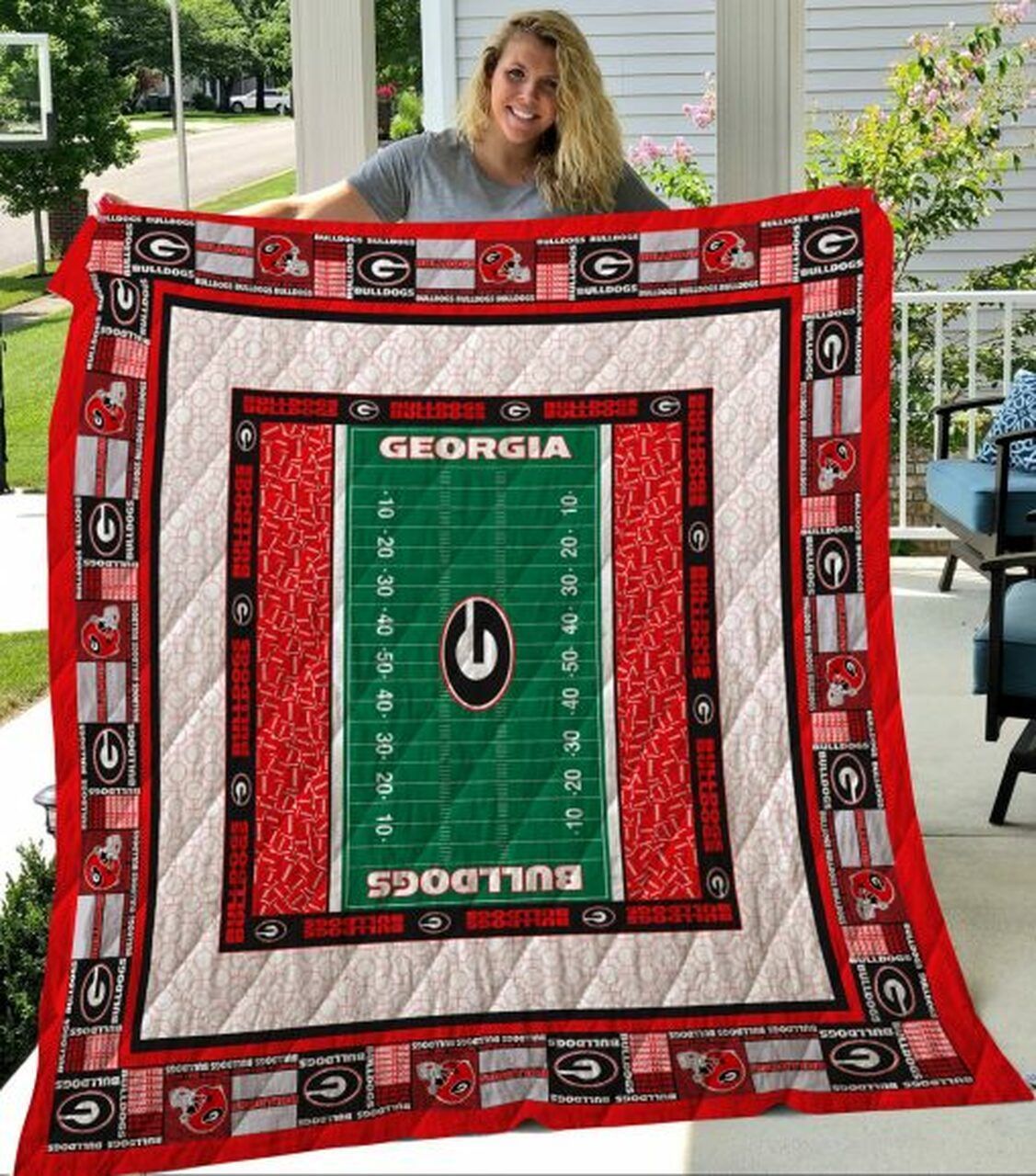 Ncaa Georgia Bulldogs Quilt Blanket 873
