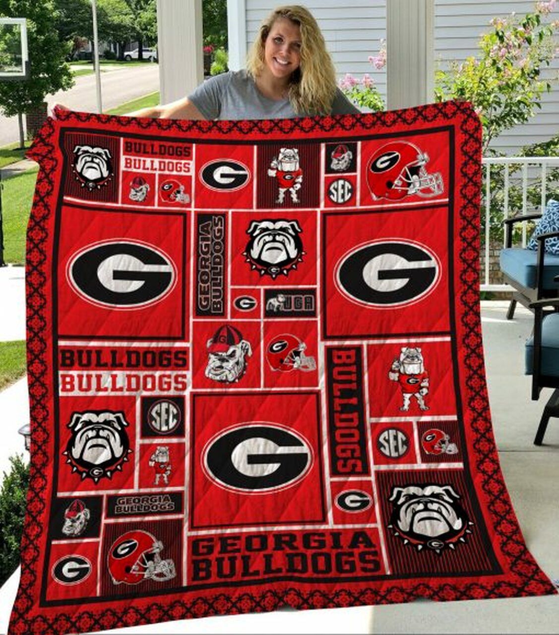 Ncaa Georgia Bulldogs Quilt Blanket 881