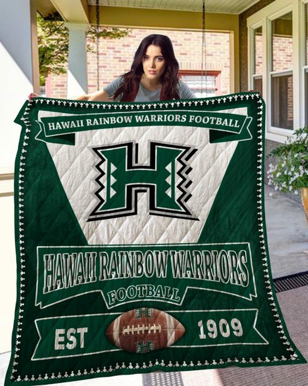 Ncaa Hawaii Warriors Quilt Blanket 1249
