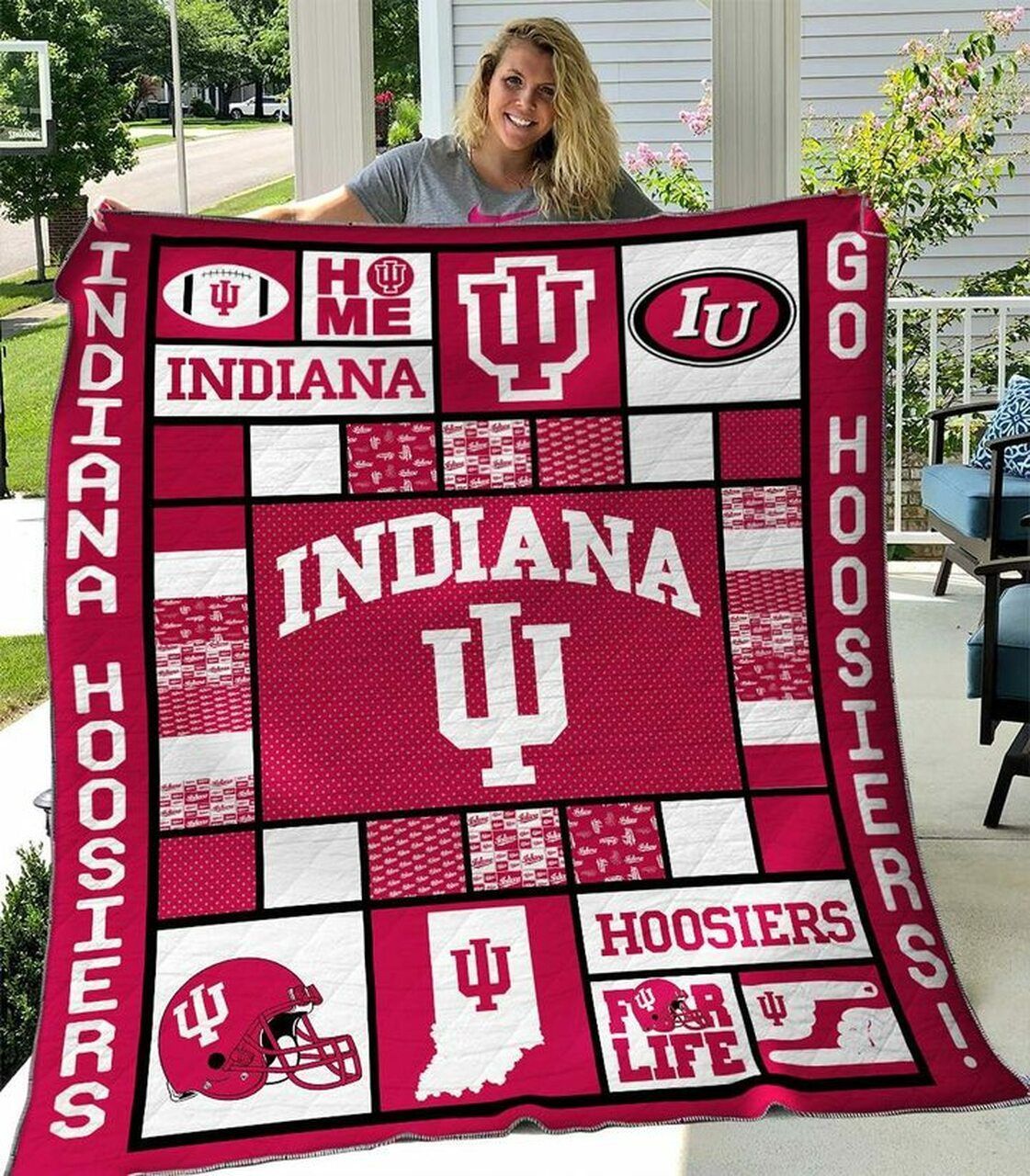 Ncaa Indiana Hoosiers Quilt Blanket 434