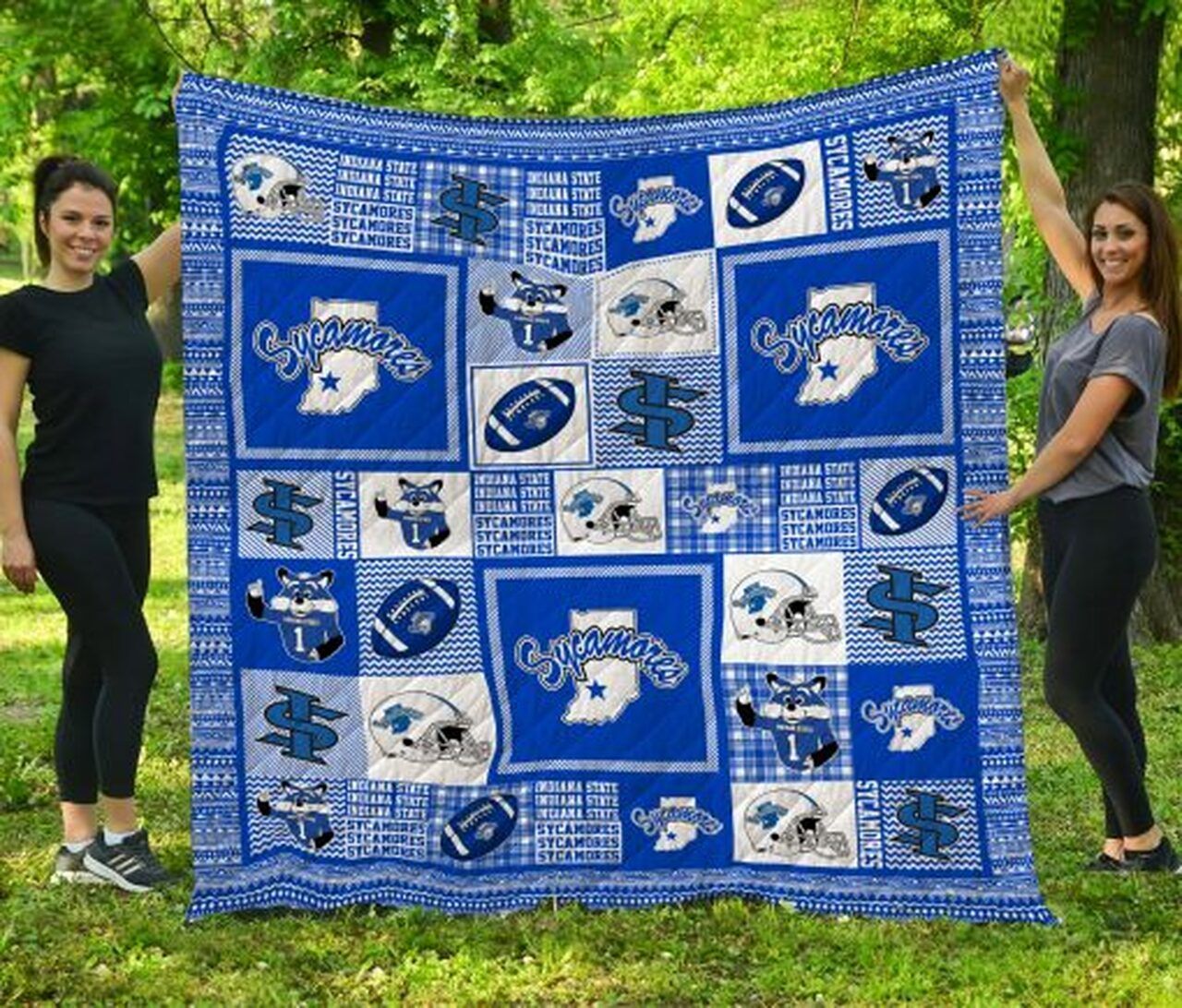 Ncaa Indiana State Sycamores Quilt Blanket 1383