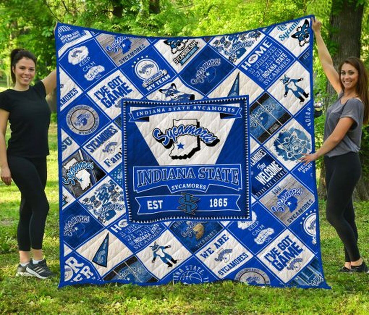 Ncaa Indiana State Sycamores Quilt Blanket 1385