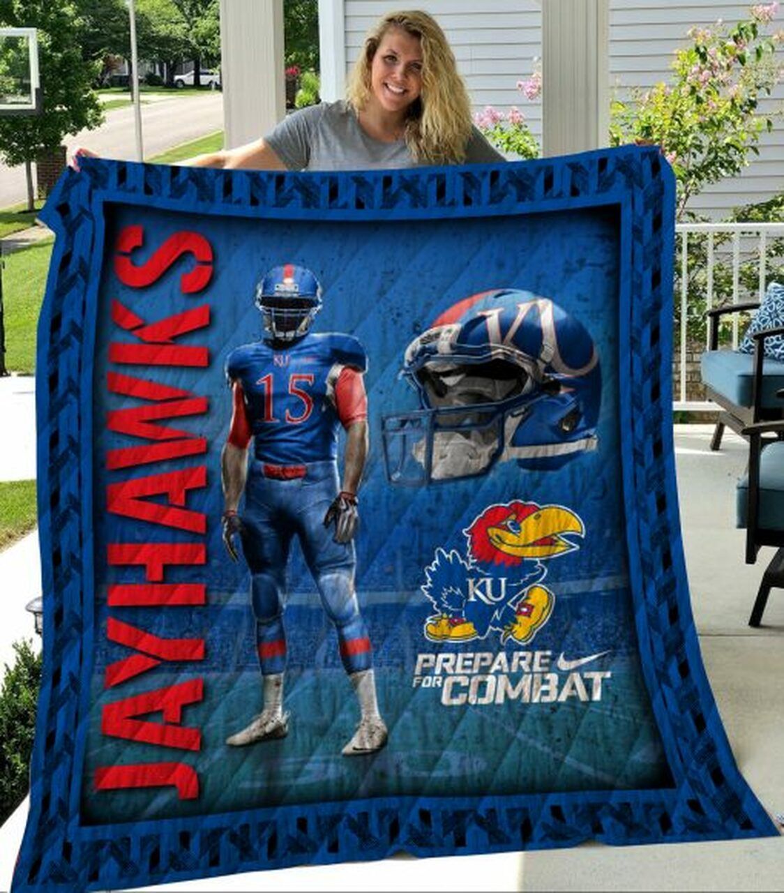 Ncaa Kansas Jayhawks Quilt Blanket 324
