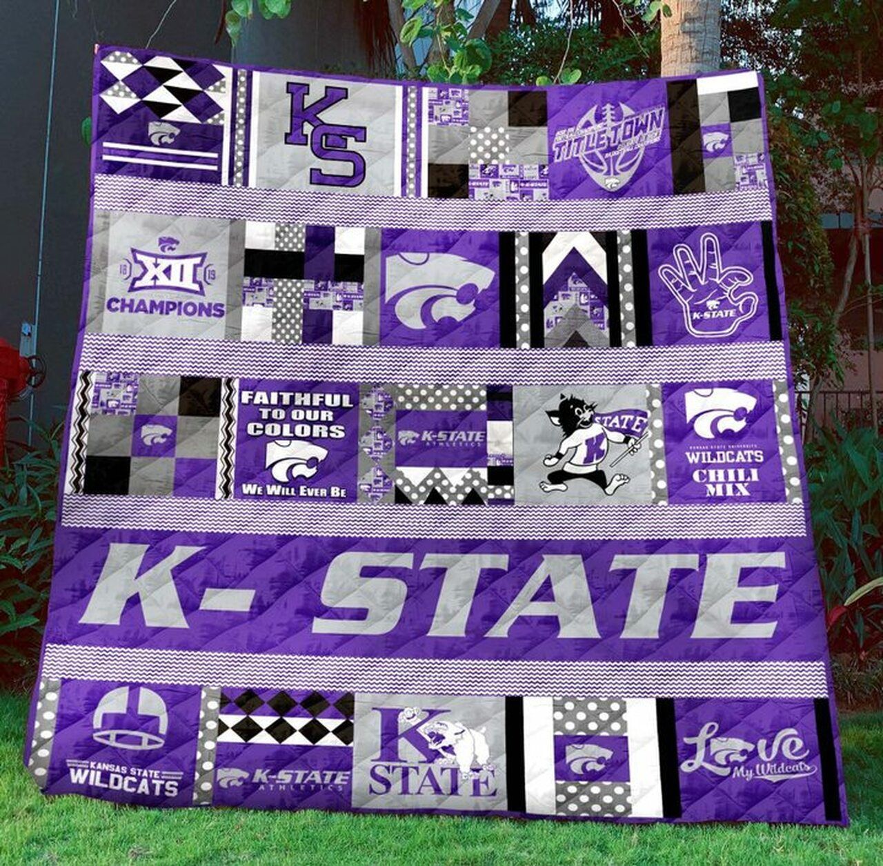 Ncaa Kansas State Wildcats Quilt Blanket 334