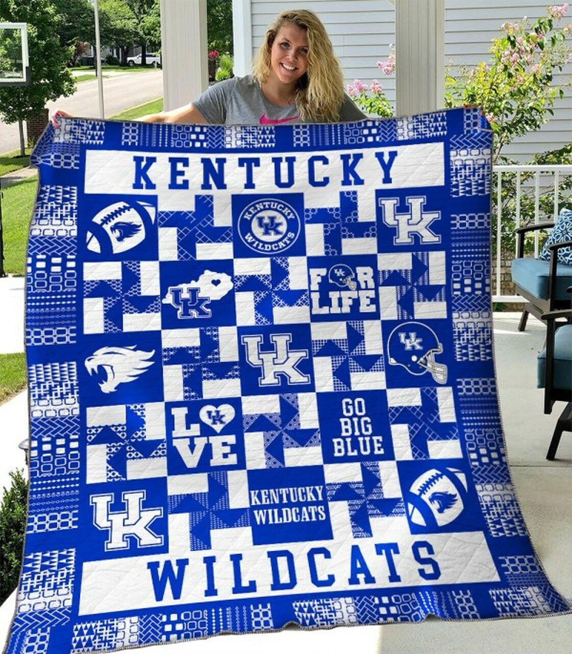 Ncaa Kentucky Wildcats Quilt Blanket 883