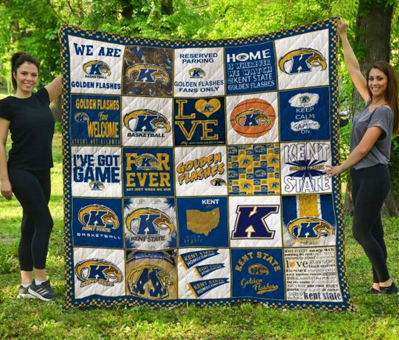 Ncaa Kent State Golden Flashes Quilt Blanket 1343