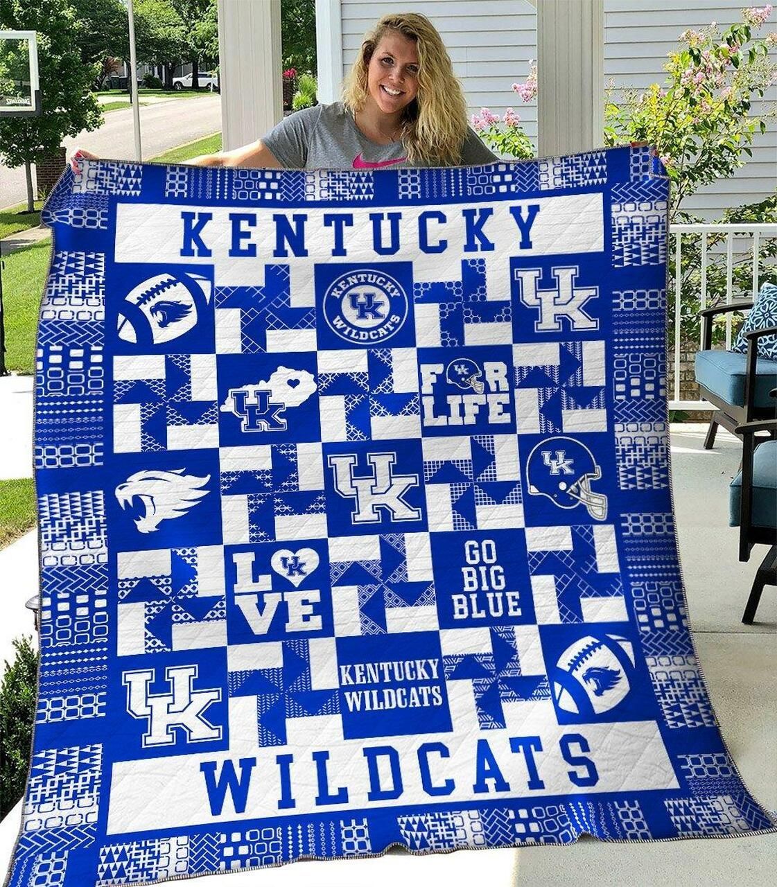 Ncaa Kentucky Wildcats Quilt Blanket 901