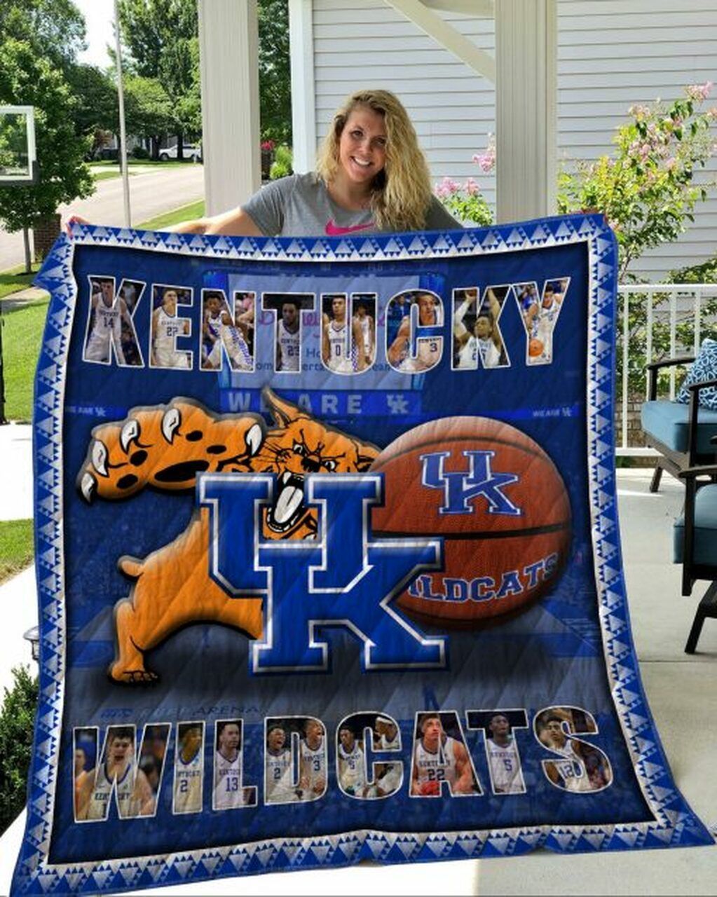 Ncaa Kentucky Wildcats Quilt Blanket 908