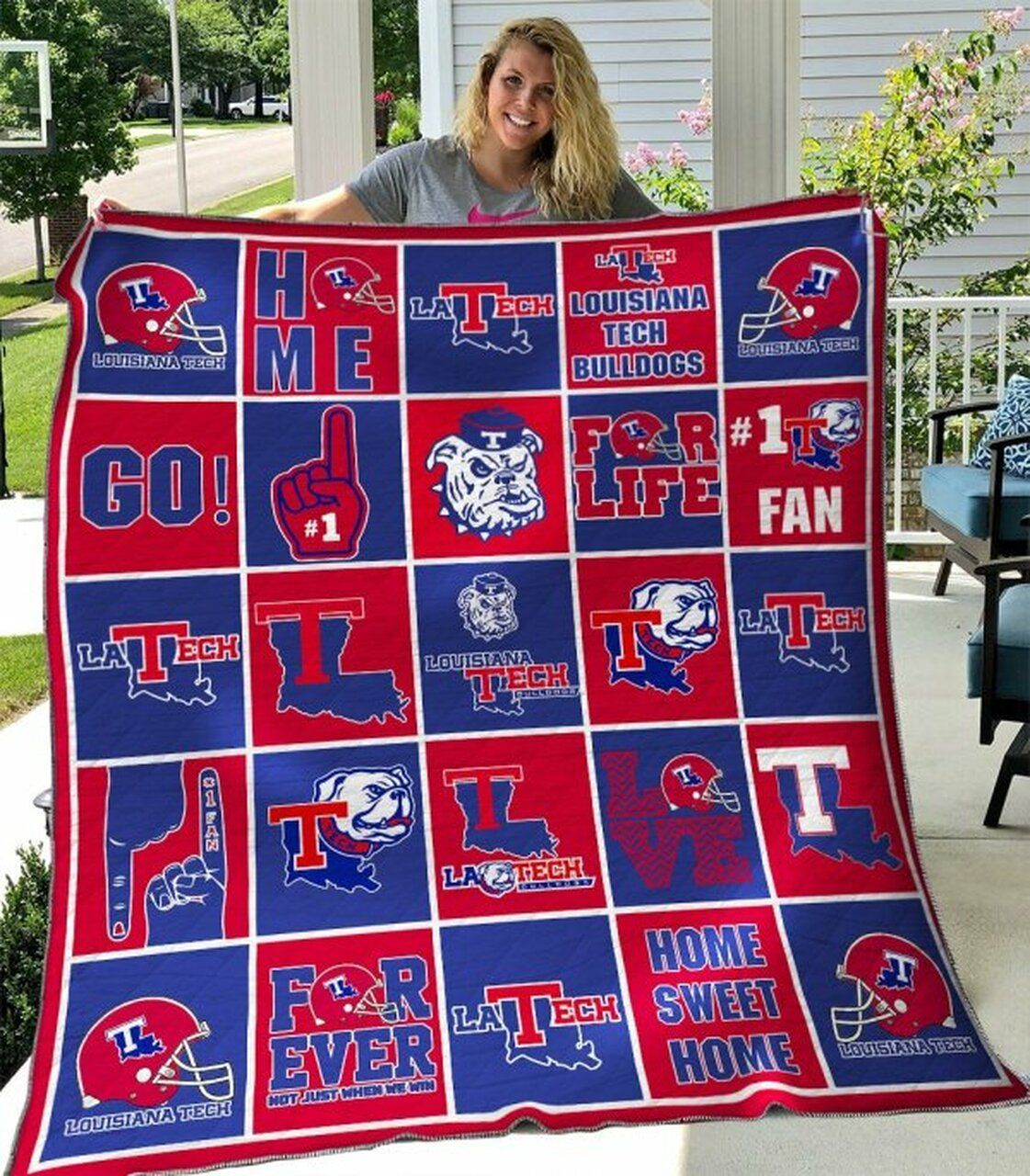 Ncaa Louisiana Tech Bulldogs Quilt Blanket 1253