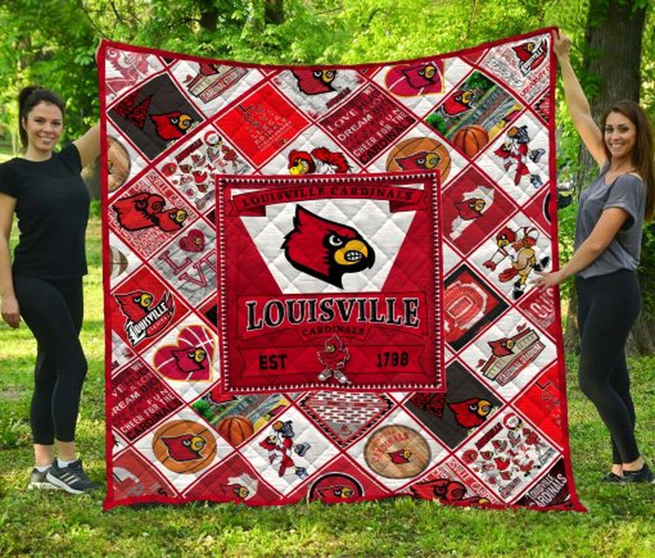 Ncaa Louisville Cardinals Quilt Blanket 123