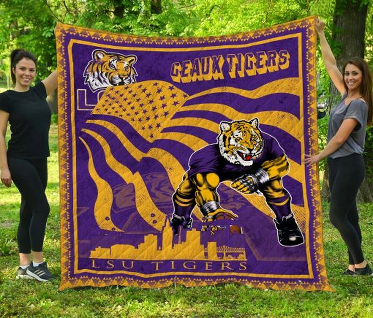 Ncaa Lsu Tigers Quilt Blanket 932