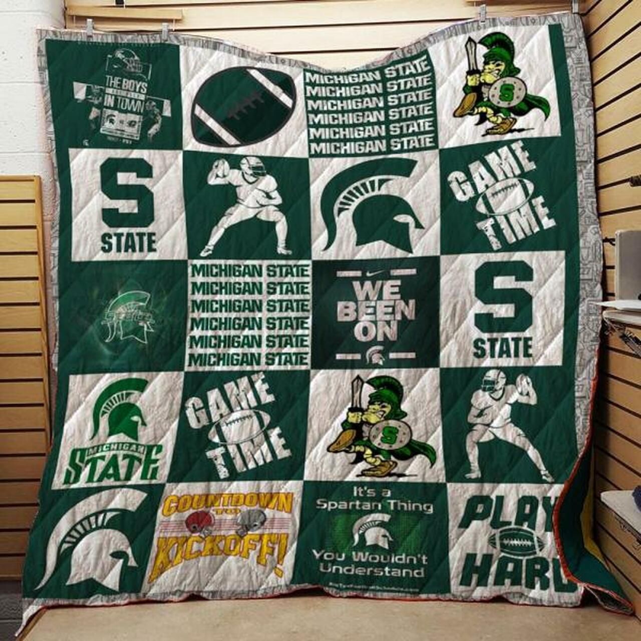 Ncaa Michigan State Spartans Quilt Blanket 463