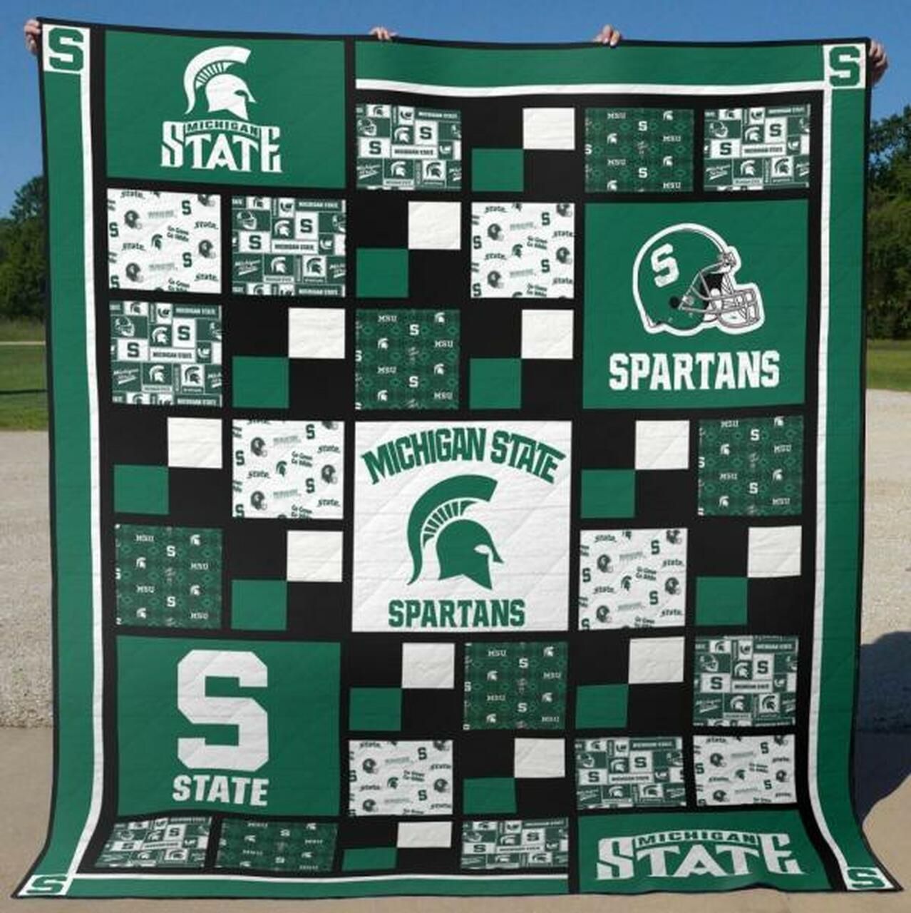 Ncaa Michigan State Spartans Quilt Blanket 468