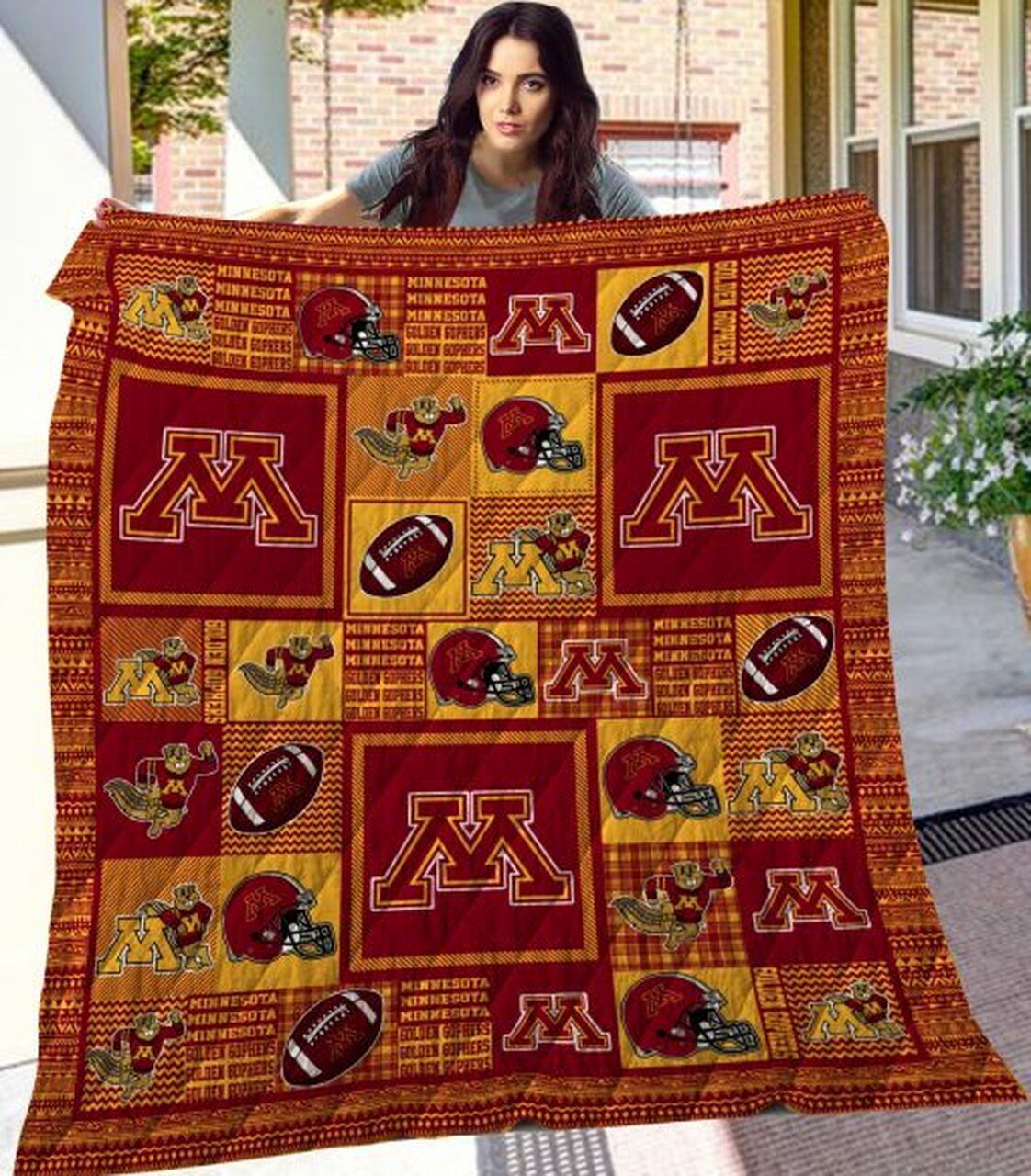 Ncaa Minnesota Golden Gophers Quilt Blanket 476