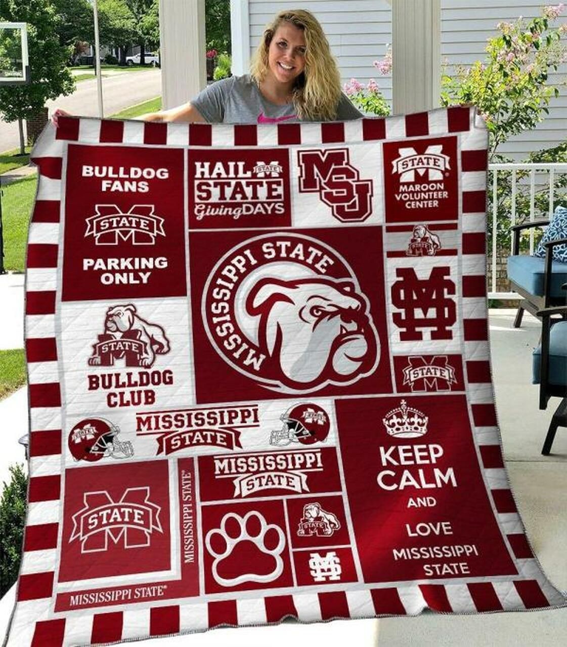 Ncaa Mississippi State Bulldogs Quilt Blanket 944