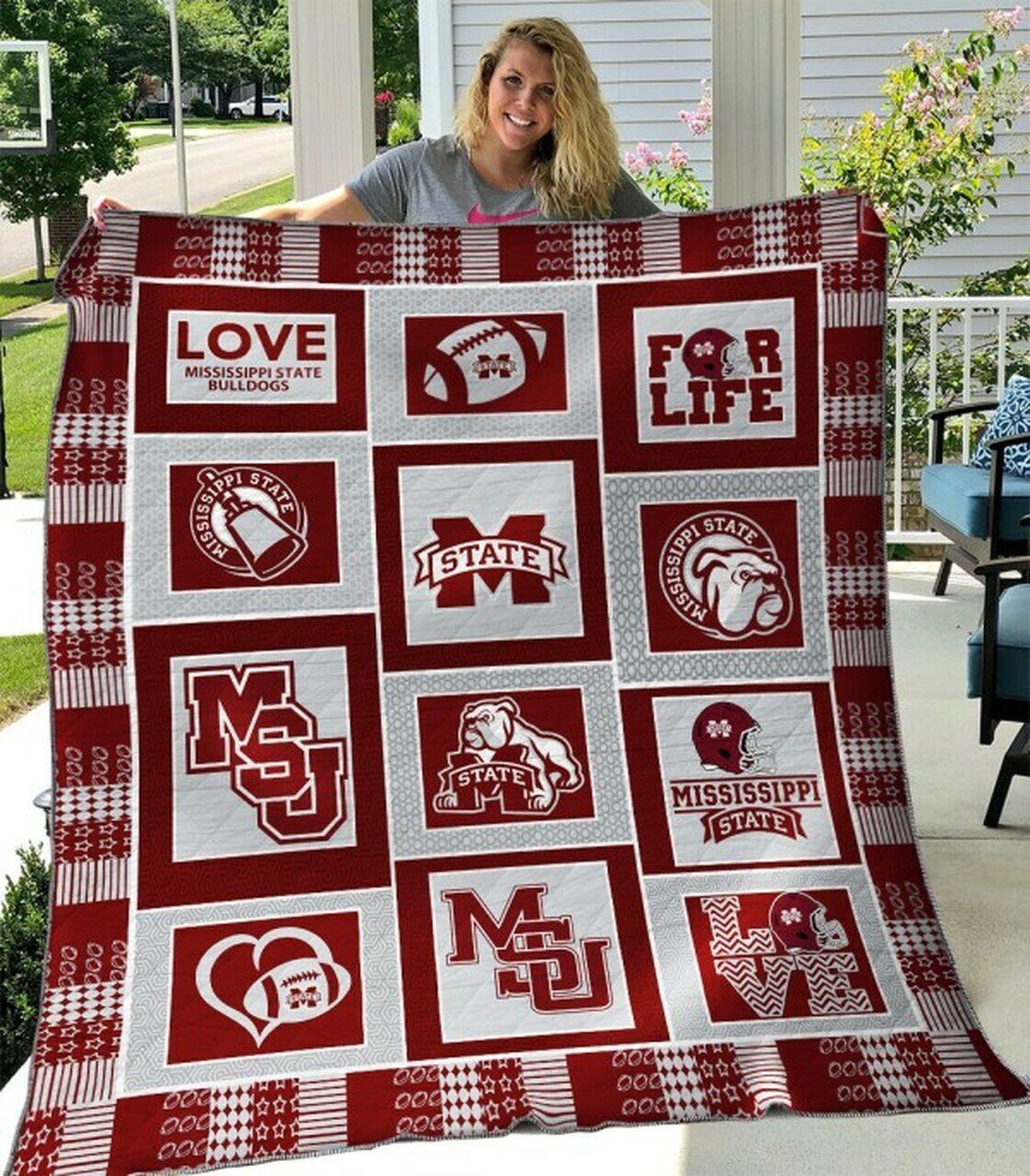 Ncaa Mississippi State Bulldogs Quilt Blanket 947