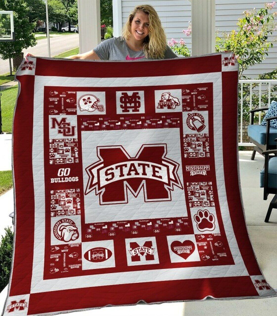 Ncaa Mississippi State Bulldogs Quilt Blanket 948