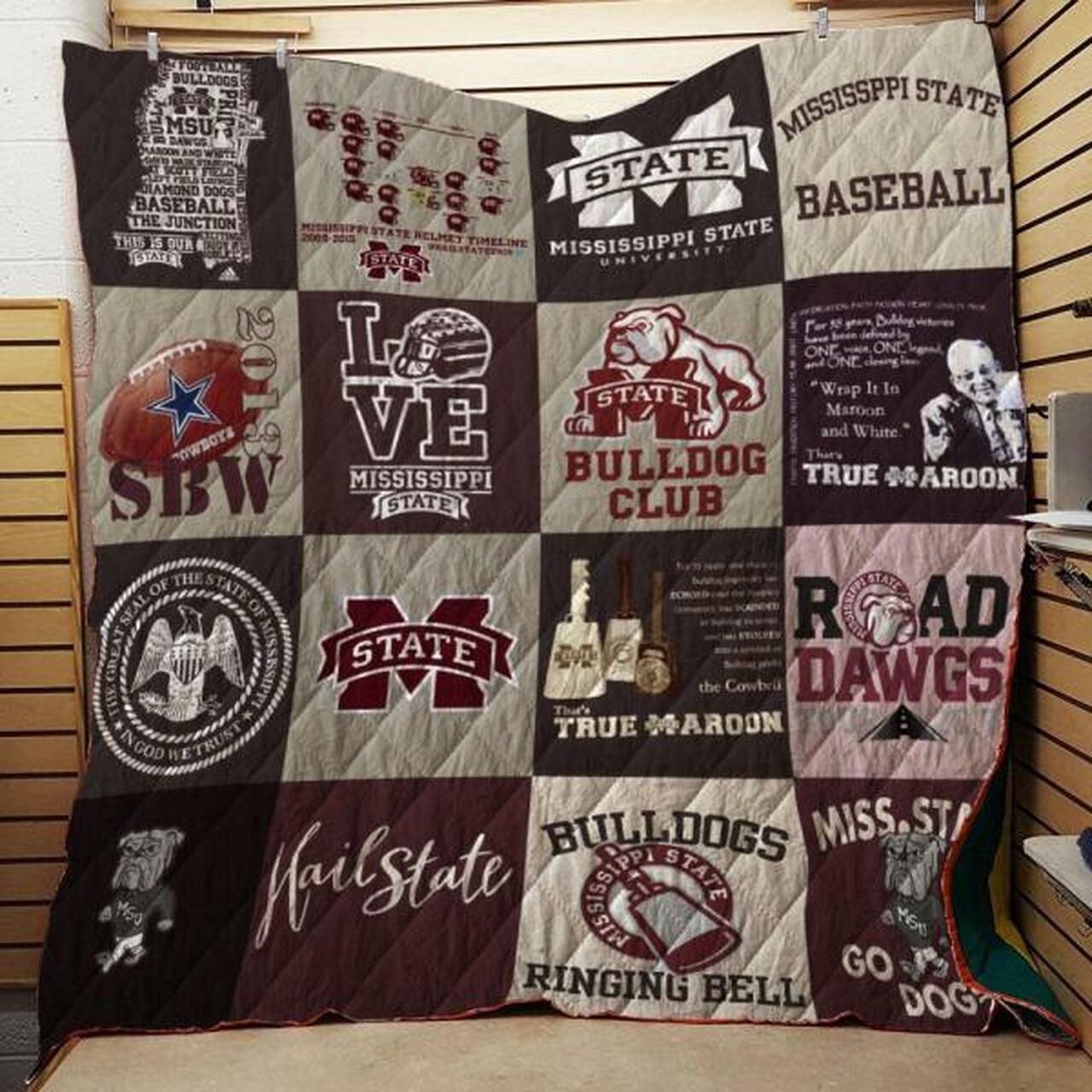 Ncaa Mississippi State Bulldogs Quilt Blanket 949
