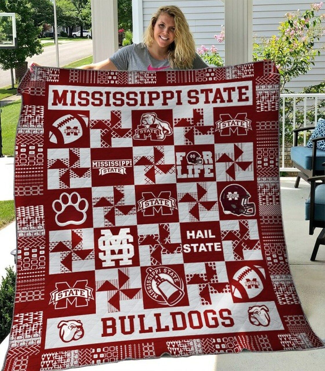 Ncaa Mississippi State Bulldogs Quilt Blanket 945