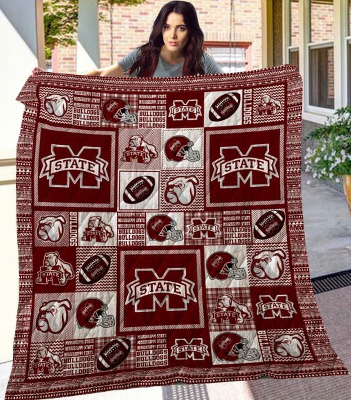 Ncaa Mississippi State Bulldogs Quilt Blanket 952