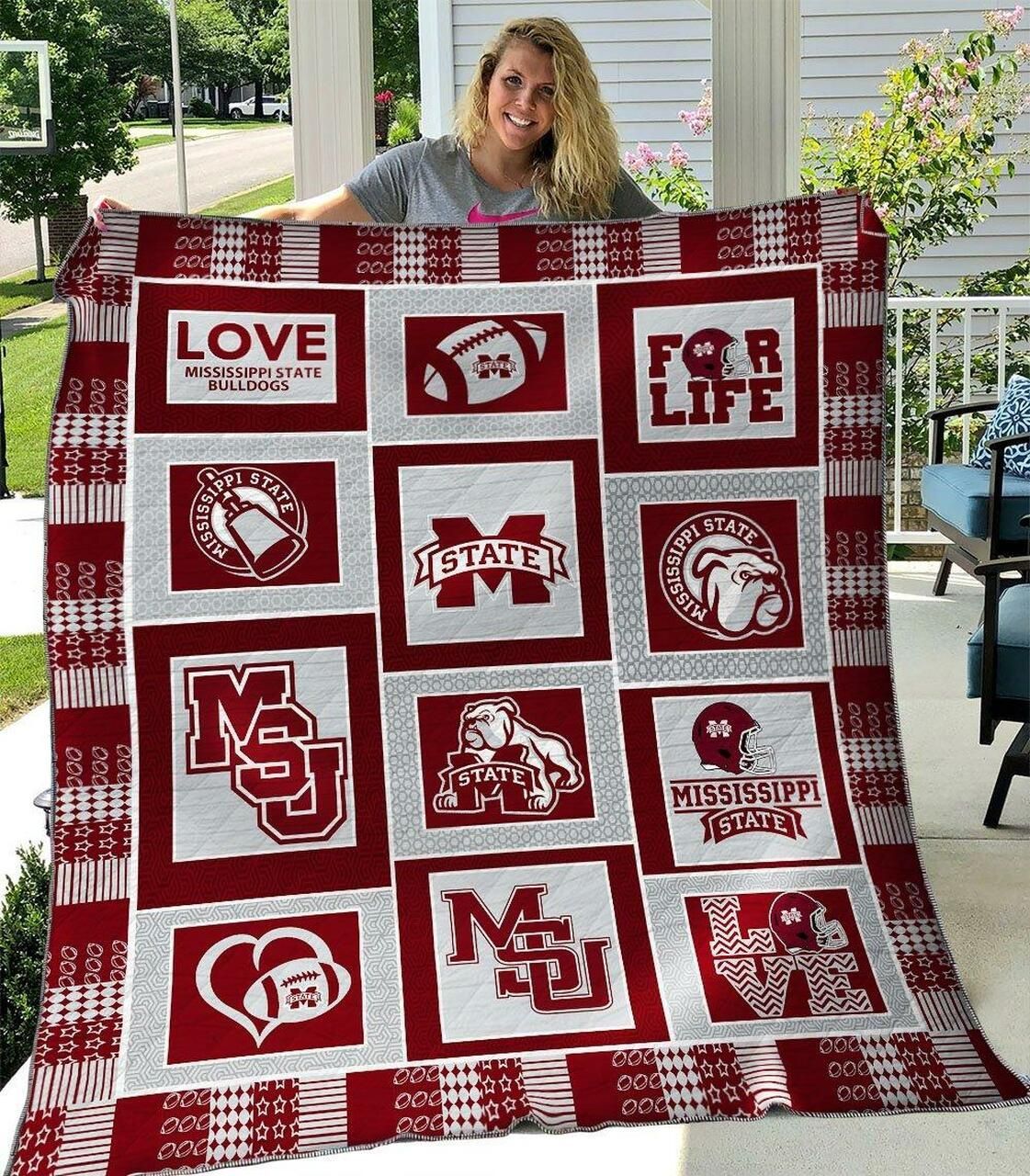 Ncaa Mississippi State Bulldogs Quilt Blanket 959